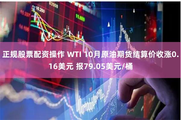 正规股票配资操作 WTI 10月原油期货结算价收涨0.16美元 报79.05美元/桶