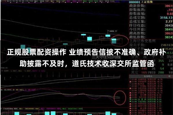 正规股票配资操作 业绩预告信披不准确、政府补助披露不及时，道氏技术收深交所监管函