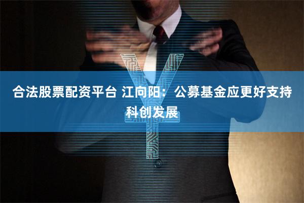 合法股票配资平台 江向阳：公募基金应更好支持科创发展