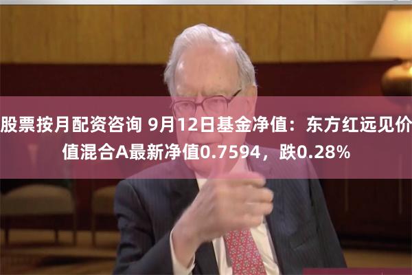 股票按月配资咨询 9月12日基金净值：东方红远见价值混合A最新净值0.7594，跌0.28%